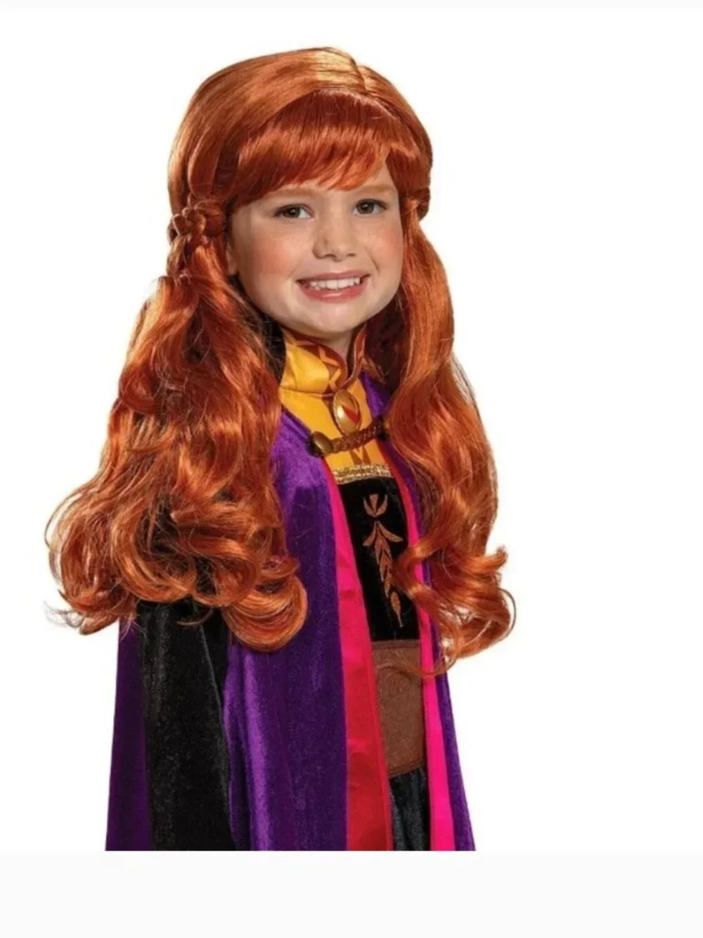 Princess Anna Dress & Wig Halloween Costume 4/6 Disney Frozen Purple Girls